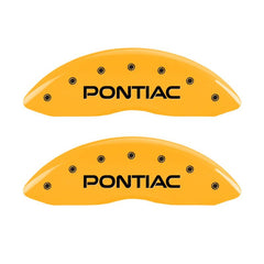 MGP 4 Caliper Covers Engraved Front Pontiac Rear G8 Yellow Finish Black Char 2008 Pontiac G8