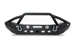 DV8 Offroad 07-18 Jeep Wrangler JK/JL FS-8 Mid Length Steel Front Bumper w/ LED Lights