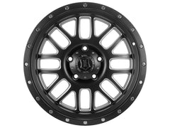 ICON Alpha 20x9 8x170 0mm Offset 5in BS 125.2mm Bore Satin Black/Milled Windows Wheel