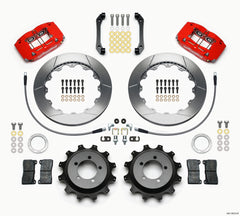 Wilwood Dynapro Radial Rear Kit 12.88in Red 2006-2007 Subaru WRX w/Lines