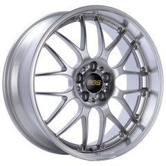 BBS RS-GT 19x9.5 5x112 ET32 Diamond Silver Center Diamond Cut Lip Wheel - 82mm PFS Required