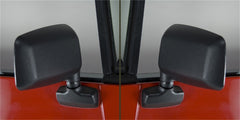 Omix Door Mirror Kit Black- 87-95 Jeep Wrangler YJ