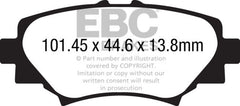 EBC 14+ Mazda 3 2.0 (Japan Build) Greenstuff Rear Brake Pads