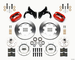Wilwood Forged Dynalite Front Kit 12.19in Red 65-68 Chevy Impala -Drum Spindle
