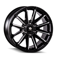 Mayhem 8109 Crossfire 22x9.5 / 6x135 BP / 25mm Offset / 87.1mm Hub Black w/ Milled Spokes Wheel