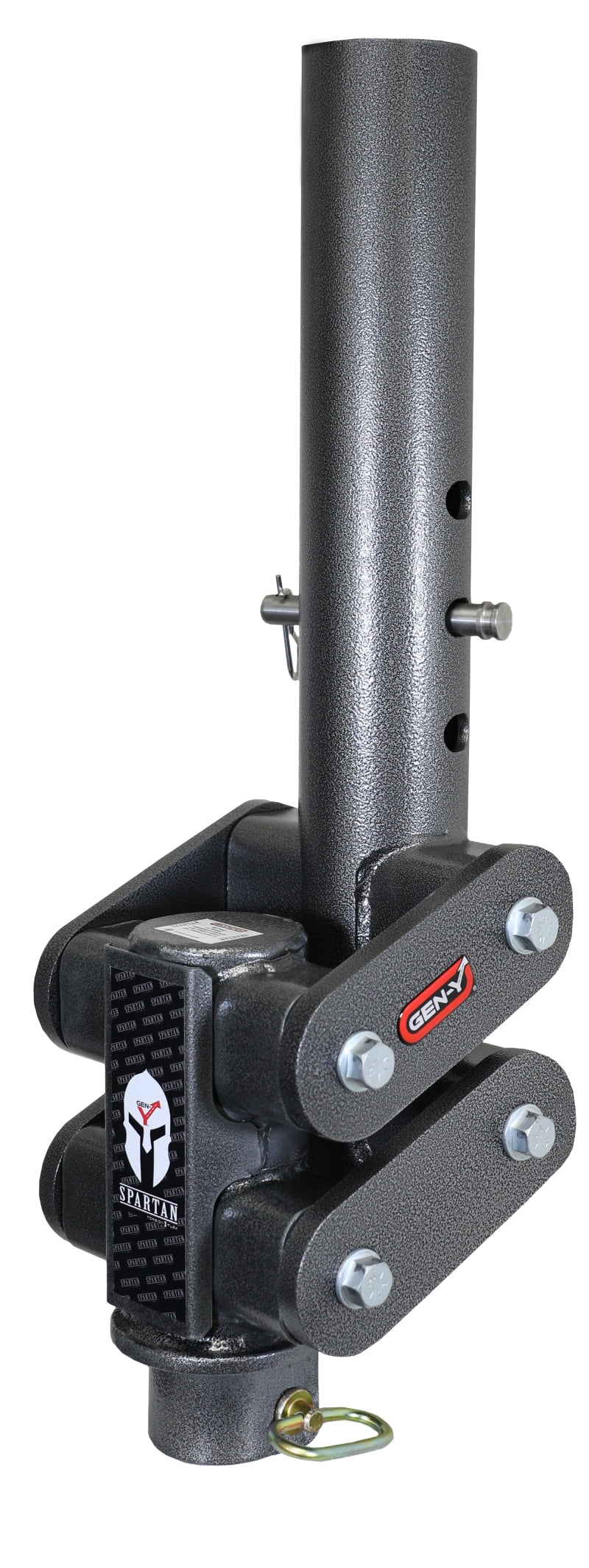 Gen-Y Spartan Torsion-Flex Gooseneck Coupler Manual Latch 5in Offset 4in RD Tube w/GH 097 Pin