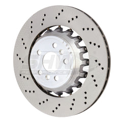 SHW 20-21 BMW X3 M 3.0L Left Rear Cross-Drilled Lightweight Brake Rotor (34118054827)