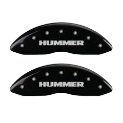 MGP 4 Caliper Covers Engraved Front & Rear Hummer Black finish silver ch