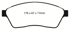 EBC 10-11 Cadillac SRX 2.8 Turbo Greenstuff Front Brake Pads