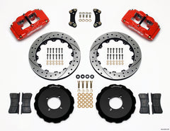 Wilwood FSLI4 Front Hat Kit 13.00in Drilled Red 2003-05 Scion xA xB