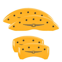 MGP 4 Caliper Covers Engraved Front & Rear MGP Yellow finish black ch