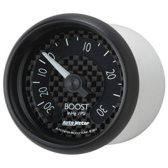Autometer GT Series 52mm Mechanical 30 In Hg/30 psi Vacuum/Boost Gauge