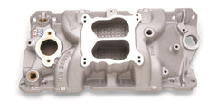 Edelbrock Manifold SBC 23-Degree Marine RPM 1955-1986 w/ Brass