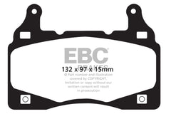 EBC 11-15 Chevrolet Camaro 6.2L Bluestuff Front Brake Pads