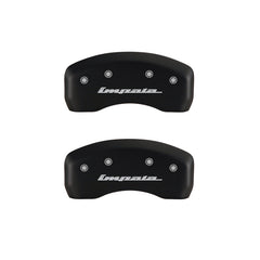 MGP 4 Caliper Covers Engraved Front & Rear Impala Red finish silver ch