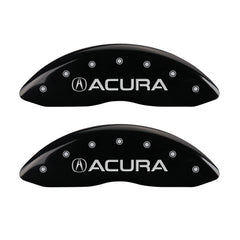 MGP 4 Caliper Covers Engraved Front & Rear Acura Black Finish Silver Char 2017 Acura MDX