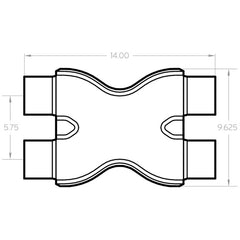 MagnaFlow Smooth Trans X 3/3 X 14 SS