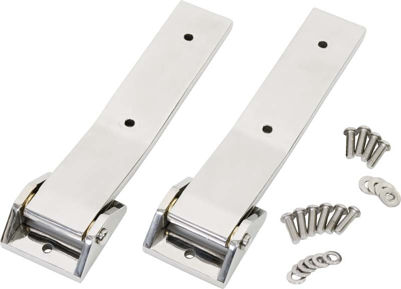 Kentrol 07-18 Jeep Wrangler JK Tailgate Hinge Pair - Polished Silver