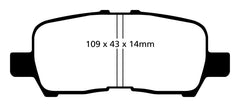 EBC 05-09 Buick Allure (Canada) 3.6 Yellowstuff Rear Brake Pads