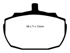 EBC 91-93 Morgan 4/4 1.6 Redstuff Front Brake Pads