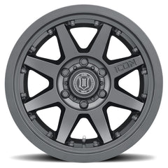ICON Rebound Pro 17x8.5 6x5.5 25mm Offset 5.75in BS 93.1mm Bore Satin Black Wheel
