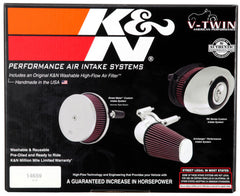 K&N 08-15 Harley Davidson Street Metal High Flow Performance Intake Kit - Black