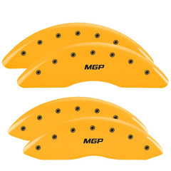 MGP 4 Caliper Covers Engraved Front & Rear MGP Yellow finish black ch