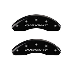 MGP Front set 2 Caliper Covers Engraved Front Insight Black finish silver ch