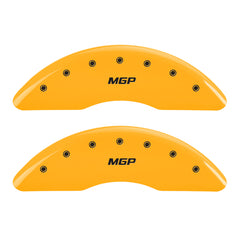 MGP 4 Caliper Covers Engraved Front & Rear MGP Black finish silver ch