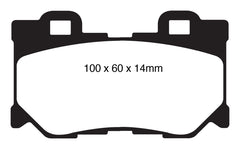 EBC 08-13 Infiniti FX50 5.0 Greenstuff Rear Brake Pads