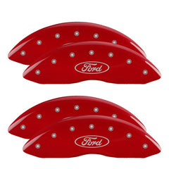 MGP 4 Caliper Covers Engraved Front & Rear No bolts/Sport Red finish silver ch