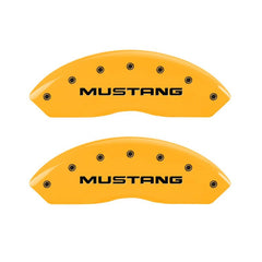 MGP 4 Caliper Covers Engraved Front Mustang Rear Sn95/Gt Yellow Finish Black Char 2001 Ford Mustang