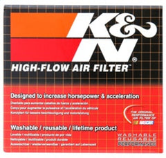 K&N Universal Chrome Round Straight Air Filter - 2.25in Flg ID x 3.5in OD x 2in H