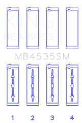 King Mercedes M276 V6 (Size STD) Main Bearing Set