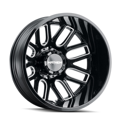 Mayhem 8107D Cogent Dually 20x8.25/8x170 BP/-232mm Offset/124.9mm Hub Black w/ Milled Spokes Wheel