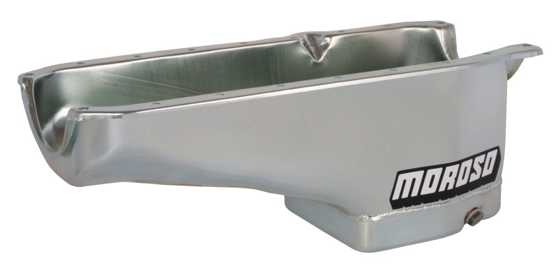 Moroso 86-Up Chevrolet Small Block (w/Passenger Side Dipstick) Wet Sump 6qt 8.25in Steel Oil Pan