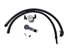 J&L 2020-2022 Ford Explorer 2.3L EcoBoost Driver Side Oil Separator 3.0 - Clear Anodized