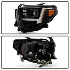 Spyder Signature 14-21 Toyota Tundra SR/SR5 Projector Headlights - Black (PRO-YD-TTU14V2SI-SBSEQ-BK)