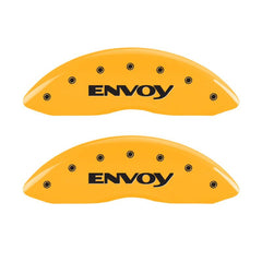 MGP 4 Caliper Covers Engraved Front & Rear Envoy Yellow Finish Black Char 2005 GMC Envoy XL