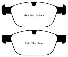 EBC 08+ Volvo XC60 3.0 Turbo Greenstuff Front Brake Pads
