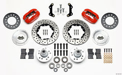 Wilwood Forged Dynalite Front Kit 11.00in Drilled Red 70-72 CDP B & E Body-Disc