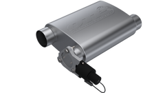 QTP 3in Weld-On 304SS Reverse Screamer Muffler w/Bolt-On QTEC Electric Cutout