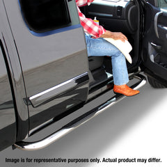 Go Rhino 19-20 Chevrolet Silverado 1500 4000 Series SideSteps - Cab Length - Chrome