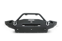DV8 Offroad 07-18 Wrangler JK FS-18 Mid Length Steel Front Bumper w/ Fog Lights
