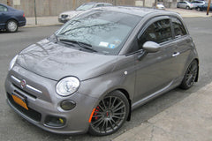 Rally Armor 2012-18 Fiat 500 (Pop/Sport/Lounge/Abarth) Red Mud Flap w/ White Logo