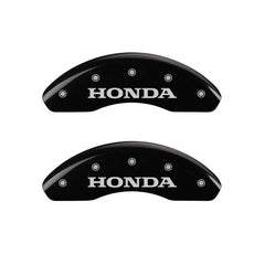 MGP 4 Caliper Covers Engraved Front & Rear Honda Black Finish Silver Char 2017 Honda Civic