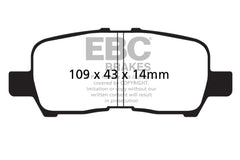 EBC 05-09 Buick Allure (Canada) 3.6 Greenstuff Rear Brake Pads
