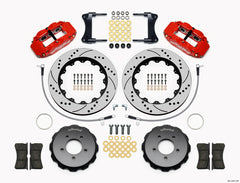 Wilwood Narrow Superlite 6R Front Hat Kit 14.00in Drill Red 2005-Up Mazda Miata w/ Lines