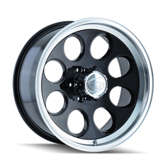 ION Type 171 18x9 / 8x165.1 BP / 0mm Offset / 130.8mm Hub Black/Machined Wheel