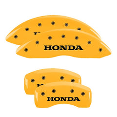 MGP 4 Caliper Covers Engraved Front 2015/Civic Engraved Rear 2015/Civic Red finish silver ch